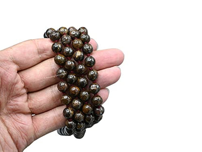 Amazing Gemstone Bronzite Mala Beads - 108 Prayer Beads for Meditation and Mindfulness Practice, Handcrafted Mala Beads with Natural Gemstones for Spiritual Healing and Relaxation (Knotted) - color: Bronzite, style: Knotted