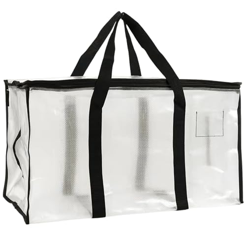 Storage Bag. For Camping, Travelling, Moving, Dorm, Decoration Storage, Fabric or Blanket Container, Toy Storage Bag. 15"x27"x13" Woven Polypropylene Material with Lockable Zippers.