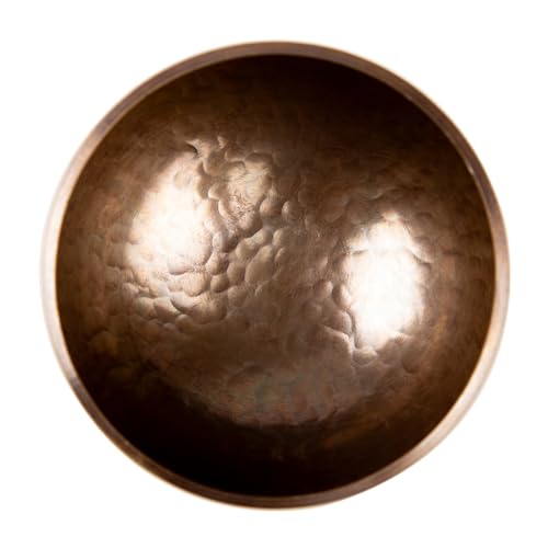 Tibetan Singing Bowl Set Brass - Master Healing Grade - Authentic Handcrafted Sound Bowl by Himalayan Bazaar - color: Brown