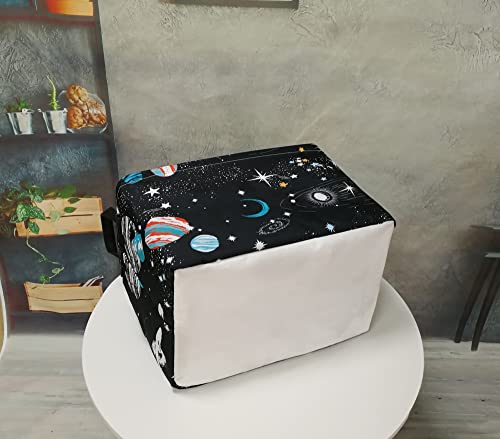 Storage Basket Home Shelf Basket Kids Organizer Box Clothes Laundry Hamper Nursery Bin Gift Laundry Basket with Handles for Home (Black Planet) - color: Black Planet