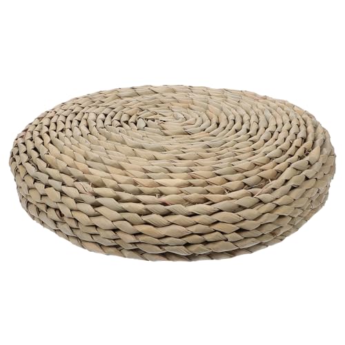 Ipetboom Handmade Woven Yoga Meditation Cushion 30x30cm Cotton Filled Tatami Floor Mat Japanese Style Straw Seat Pad for Home and Yoga Sitting