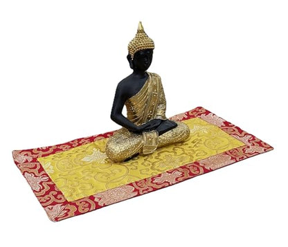 DharmaObjects Tibetan Silk Brocade Table Runner / Shrine Cover / Altar Cloth / Table Cover (20 X 10 Inches)