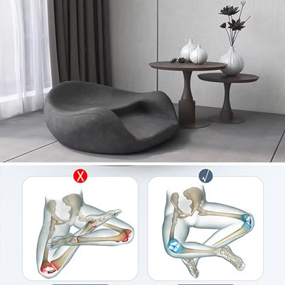 Meditation Cushion, Yoga Practice, Sitting Meditation, Meditation, Worship Cushion, Memory Foam, Sitting for Long Time Without Collapsing, Lazy Cushion, Ergonomic Design, Gray