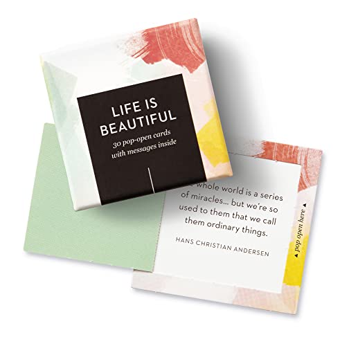 Compendium ThoughtFulls Pop-Open Cards — 4-Pack of You're Awesome, You Matter, Be Strong, Life Is Beautiful — 120 Pop-Open Cards, Each with a Different Message Inside - color: Awesome, Matter, Strong, Life is Beautiful