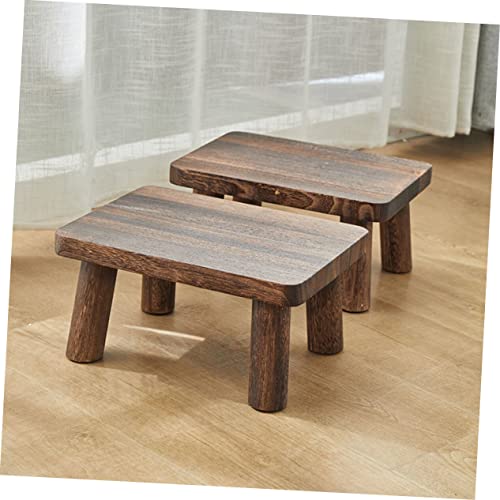 Homoyoyo Meditation Buddhist Stool Mini Square Stool Wooden Coffee Wood Small Bench Zen Kneel Sitting