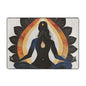 Yoga Meditation Print Flannel Rug 80x58 inch, Soft Non Shedding Memory Foam Floor Mat Warm Noise-Reducing Area Carpet for Bedroom Dining Room Office