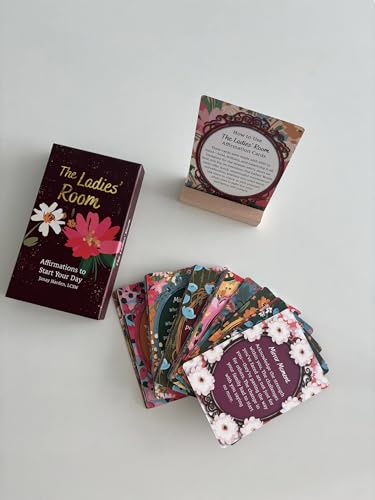 The Ladies' Room Affirmation Cards – 42 Empowering Cards for Women | Daily Self-Care, Mirror Moments & Mindfulness Prompts