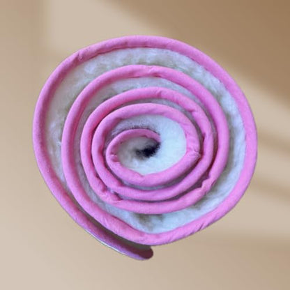 Le Mat Natural Eco Friendly Protective Merino Sheep Wool Soft Meditation Yoga Therapy Exercise Mat - color: Pink, size: Compact