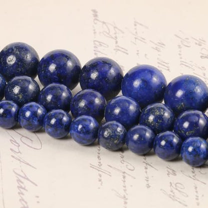 About 45pcs 8mm Stone Beads Lapis Lazuli Beads Crystal Gemstone for Jewelry Making, DIY Bracelet Necklace Blue Beads - color: Lapis Lazuli, size: 8mm