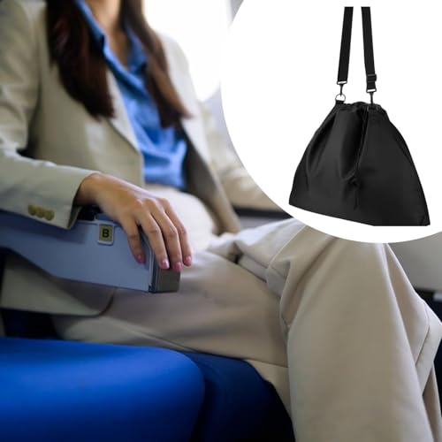 Memory Foam Cushion Storage Bag, Waterproof Nylon Drawstring Tote, 21.2x20.9in, Fits Seat Cushions Up to 19x18x6in, Detachable Strap, for Stadium Picnic Business Travel