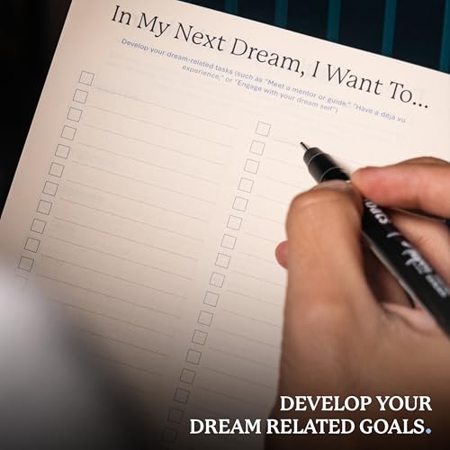 Dingbats* Dream Journal - Guided Dream Diary for Recording and Reflecting on Dreams, Symbols & Insights - Thick Paper Hardcover Thread-Bound Journal Notebook with Elastic Closure, Pen Loop & Pocket