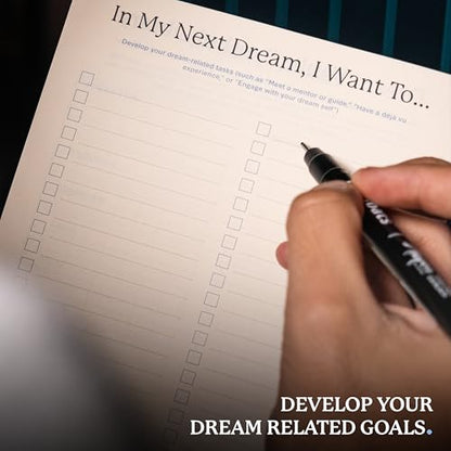 Dingbats* Dream Journal - Guided Dream Diary for Recording and Reflecting on Dreams, Symbols & Insights - Thick Paper Hardcover Thread-Bound Journal Notebook with Elastic Closure, Pen Loop & Pocket