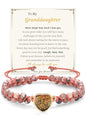 Gifts for Daughter Granddaughter, To My Mom Grandma Wife Girlfriend Sister Jasper Heart Bracelets Birthday Graduation Anniversary Christmas Stocking Stuffers Valentines Mothers Day Jewelry - style: 5.Gift To My Granddaughter2: Rhodonite Beads