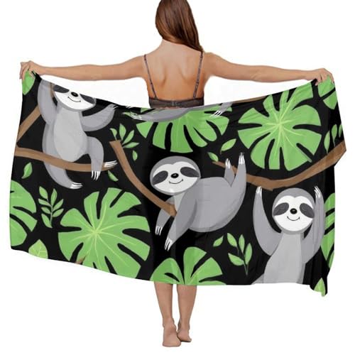 Fashion Travel Swimwear Bikini Wrap All Seasons Chiffon Scarf Beach Yarn Shawl - color: Color979