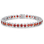 Birthstone Bracelets for Women, Sterling Silver 7 Inch Infinity Tennis Bracelet, Wedding Anniversary Birthday Jewelry Gifts for Women Wife Girlfriend Mom Her - color: 01-Jan-Garnet