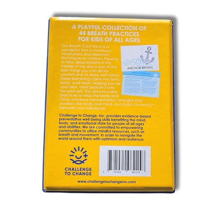 Interactive - Breath Card Deck for Kids - Guided Breathing Exercises to Support Focus, Calm, Energy & Emotional Regulation - 44 Illustrated Cards