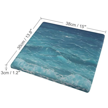 The Deep Ocean Degrees of Comfort Meditation Floor Pillow, Square Large Pillows Seating for Adults, Tufted Corduroy Cushions for Outdoor Yoga Tatami Fireplace Living Room 15x15 Inch