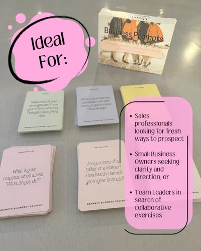 Abambyh Business Coaching's Business Prompt Cards | Daily Business Motivation | Prompt for Business Plan | Spark Ideas | Business Writing Prompts