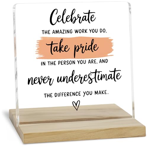 Work Encouragement Office Decor Sign, Acrylic Plaques Gifts for Women Coworker - color: Celebrate