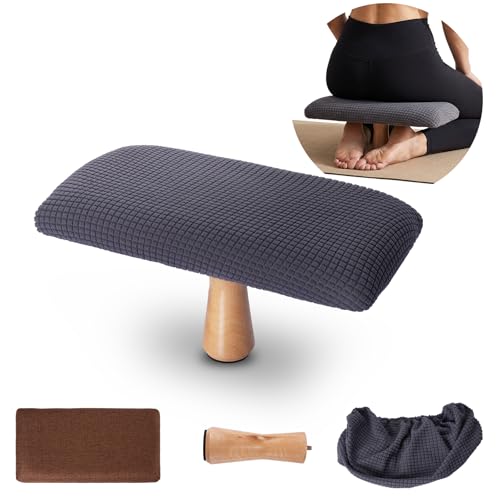 Meditation Bench - Yoga Bench,Wooden Zen Meditation Stool Kneeling Bench for Mindfulness Practice Tea Ceremony and Relaxation Ergonomic Design for Comfort and Support Househol (Blue) - color: Blue