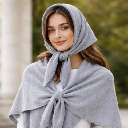 Ayliss Shawl Wraps for Women Shawl Sweater Pashmina Wraps Cashmere Cardigans Cape Wool Triangle Scarf for Weddings Gifts - color: Grey