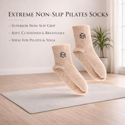 Home Pilates Essentials Kit 9 pcs. Pilates Ring Fitness Trainer, Ankle/Wrist Weights, Resistance Bands, Tote Bag, Grip Socks. Home or Gym/Studio Use. *MAT NOT Included*