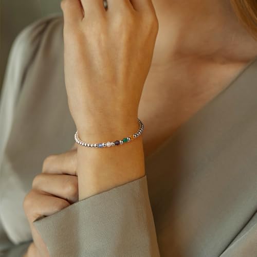 callie Personalized Women Bracelet, Family Bracelet Mother's Day Birthday Gifts for Mom Grandma Wife - color: Family Birth Stone-1