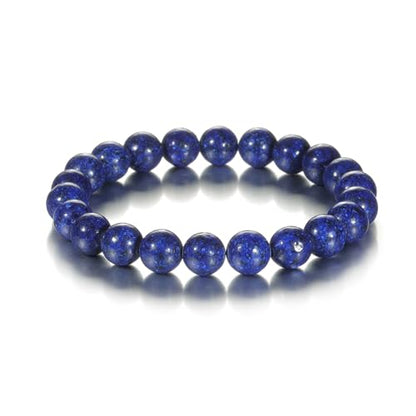 Womens Crystal Beaded Bracelets for Women Men Protective Energy Bracelet Natural Gemstone Bead Bracelet - color: Lapis(Creativity), size: 8mm