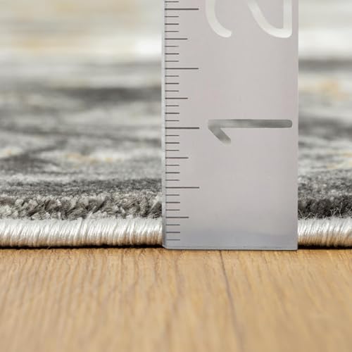 LUXE WEAVERS Marble Swirl Abstract Area Rug, Smoke 5x7 - color: Smoke, size: 5' x 7' (Rectangular)