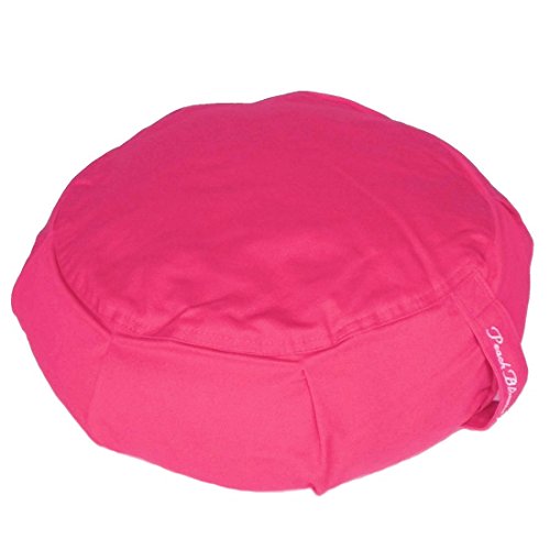 Yoga Meditation Zafu Cushion Buckwheat filled removaable inner liner Large pillow size (18") 10 beautiful colors