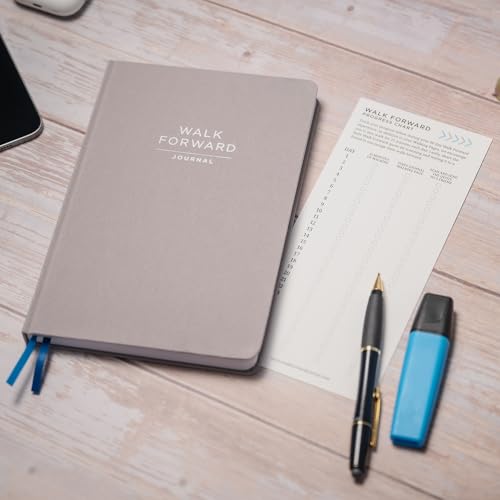 The Walk Forward Journal – (Gray) A 60-Day Daily Journal for Spiritual, Emotional, and Personal Growth – Reflection, Mindfulness & Inspiration – Daily Affirmations and Goal-Setting – Undated Life Planner for Women & Men - color: Gray