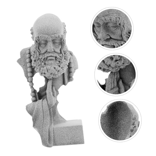 1pc Small Buddha Statue Decorative Zen Figurine for Home and Garden Compact Design Celestite Powder Material for Bonsai Arrangements and Indoor Decor