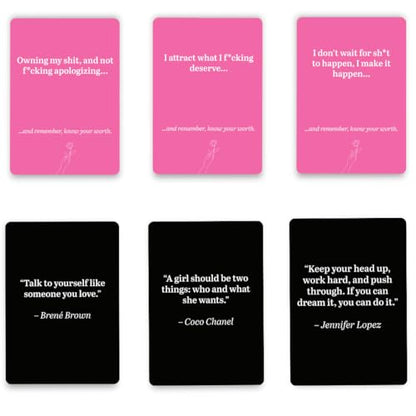 Viral Studios Know Your Worth – 75 Daily Affirmation Card Deck for Confidence, Self-Love & Empowerment – Motivational Cards with Quotes for Women, Teens & Adults – Sassy Self-Care Gift