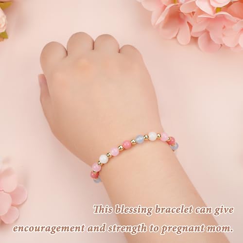 SmileBelle Protection Bracelets for Women, Pregnancy Gifts for Expecting Mom Sunflower Gifts for Women Black Tourmaline Bracelets as Healing Bracelet Sunflower Bracelet as Mother Day Gift - style: Pregnancy Protection