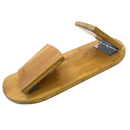 Portable Meditation Bench, Bamboo Meditation Stool Folding Knee Seat Bench Ergonomically Shaped Booster Seat - Esoteric Gifts