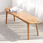 47'' 100% Solid Oak Wood Dining Bench,Rounded Corner Baguette Shape Chair Surface Design,Entryway Bedroom Bed End Bench (47.3inch, Natural Oak) - size: 47.3inch-Oak-Round Corner Baguette Shape