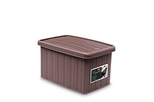 Stefanplast Elegance Storage Box, Dove Grey, 19 x 29 x 16 cm - color: Dove Grey, size: 19 x 29 x 16 cm