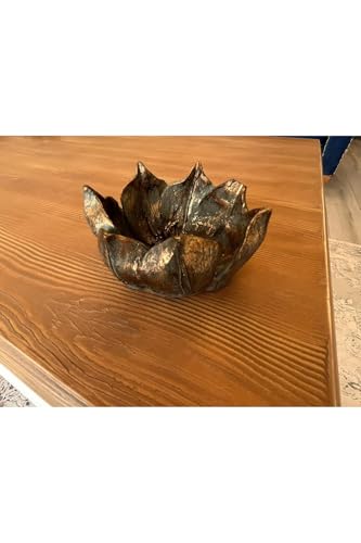 Lotus Flower Tabletop Decor Set 3 Piece Polyester Khaki Green Decorative Accent Accent Piece Classic Style Home Decoration Gift - Khaki, One Size