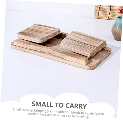 Meditation Bench Zen Stool Kneel Sitting Stool for Home and Meditation Practice