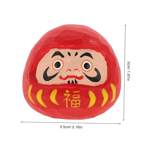 Unique Miniature Statue Decorative Wooden Bodhidharma Artistic Appeal Multifunctional Home Decor Retro Style
