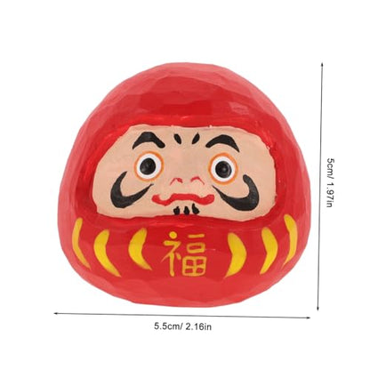 Unique Miniature Statue Decorative Wooden Bodhidharma Artistic Appeal Multifunctional Home Decor Retro Style