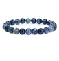 Keleny Gem Semi Precious Gemstones 8mm Round Beads Crystal Stretch Bracelets 7 Inch Unisex - color: A Grade Green Moss Agate
