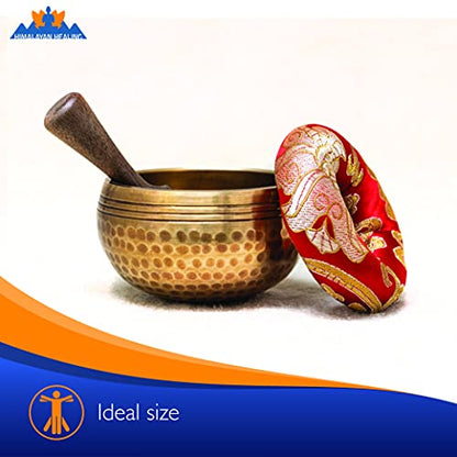 HIMALAYAN HEALING® Tibetan Singing Bowls Set~ Meditation Sound Bowl hand Hammered in Nepal For Yoga, Meditation, Mindfulness, Healing & Chakra balancing~ - size: 3 inch