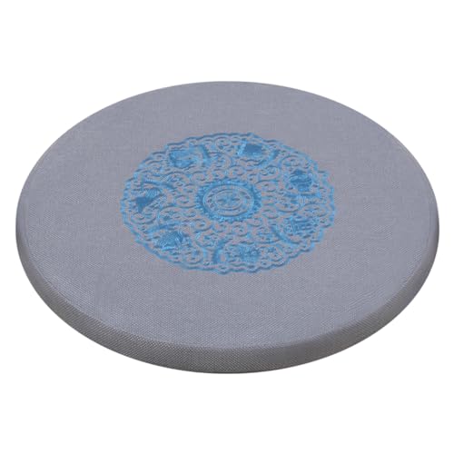 Round Meditation Cushion Mat Set with Washable Premium Cotton Linen Cover, Larger Thick Yoga Mat Bolster Floor Pillows Seating for Adults Upgraded Meditation Accesso grey-70 * 4cm - color: Gray