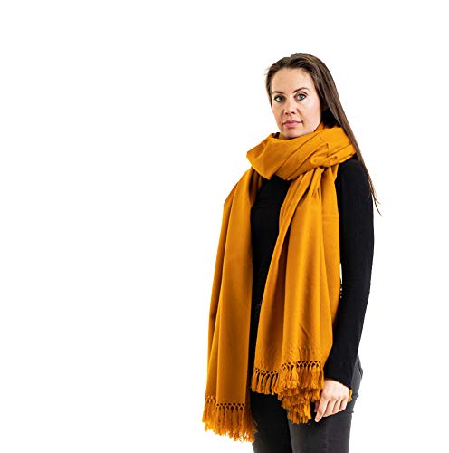 Meditation Shawl or Meditation Blanket, Shawl/Wrap, Oversize Scarf/Stole. Large. Unisex. - color: Mustard