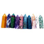 Sets of 7/8/10 Pcs Healing Crystal Stone Wands,Hexagona,Single Pointed,Chakra 6 Faceted Column Prism,Reiki Gemstones,Energy Balance,Meditation Natural Gem Kits Home Decor (10pcs A Set) - color: 10pcs a Set