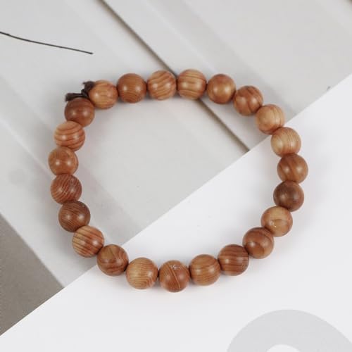 Jewelry Mens Womens Wood Beaded Stretch Bracelet - 8mm - color: Brown