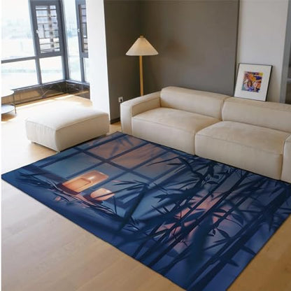 Meditation Area Rugs Relaxing Rugs for Room Decor Modern Non-Slip Carpets Ultra-Thin Machine Washable Rug for Living Room Decor 6'x9' - size: 6'x9'