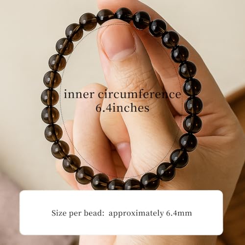 Natural Gemstone Beaded Bracelet for Women, Dainty Round Crystal Stretch Bracelets, Spiritual Healing & Calming Stone Jewelry Gift