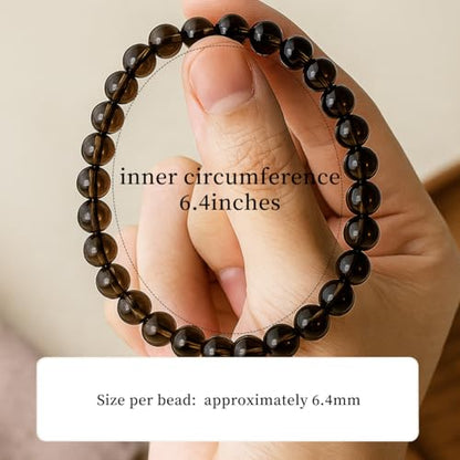 Natural Gemstone Beaded Bracelet for Women, Dainty Round Crystal Stretch Bracelets, Spiritual Healing & Calming Stone Jewelry Gift
